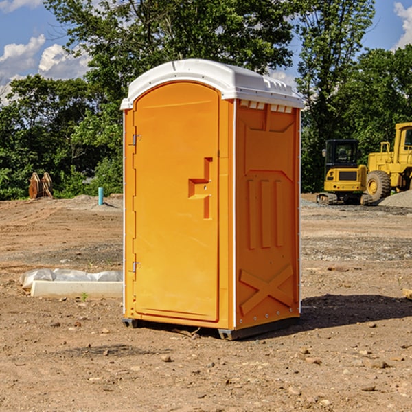 how often are the porta potties cleaned and serviced during a rental period in Townville